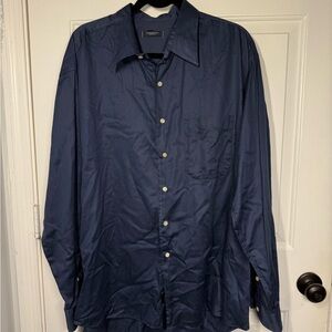 Burberry Navy Button-Up Shirt